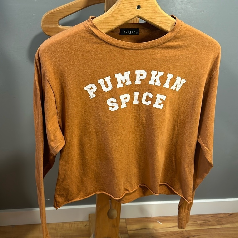 Zutter Pumpkin Spice Long Sleeve Tshirt Size Small